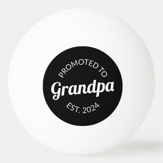 Gepromoveerd naar opa Est. 2024 I Pingpongballen (Voorkant)