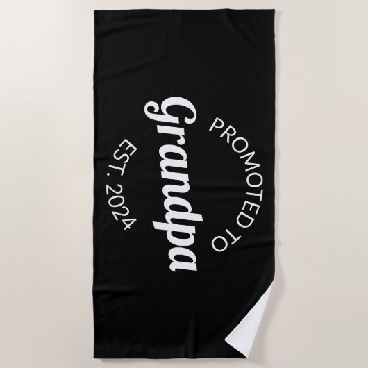 Gepromoveerd naar opa Est. 2024 I Strandlaken (Voorkant)