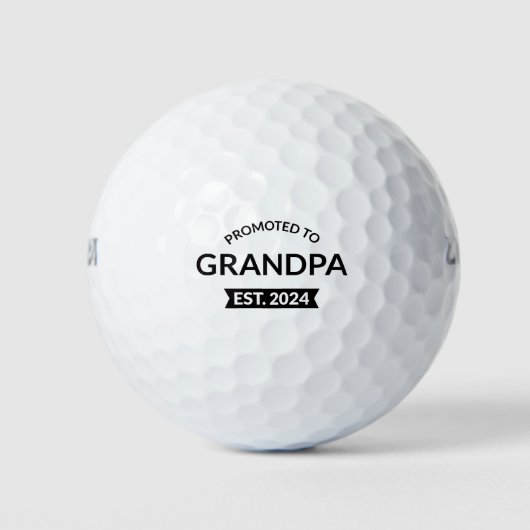 Gepromoveerd naar opa Est. 2024 II Golfballen (Voorkant)