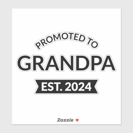 Gepromoveerd naar opa Est. 2024 II Sticker (Vel)