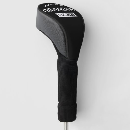 Gepromoveerd naar opa Est. 2025 II Golfheadcover (Schuin)