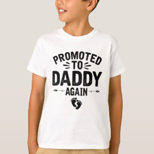 Gepromoveerd naar papa weer Vaderdag voor D T-shirt