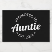 Gepromoveerd naar tante Est. 2024 I Sparkling Wijnetiket (Enkel label)