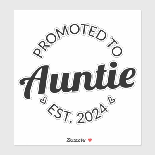 Gepromoveerd naar tante Est. 2024 I Sticker (Vel)