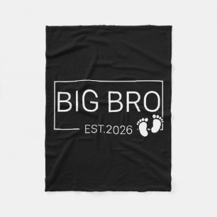 Gepromoveerd tot Big Bro EST 2026 New Brother Baby Fleece Deken