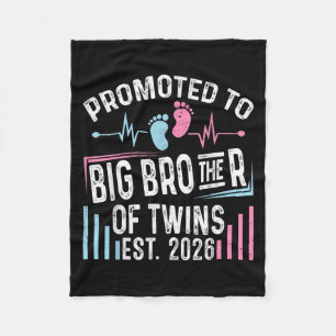 Gepromoveerd tot Big Brother of Twins EST 2026 Bab Fleece Deken