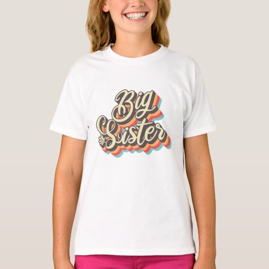 Gepromoveerd tot Big Sister Aankondiging bloemenf T-shirt (Voorkant)