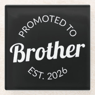 Gepromoveerd tot Broeder Est. 2026 I Glazen Onderzetter