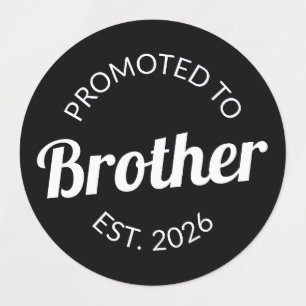 Gepromoveerd tot Broeder Est. 2026 I Labels