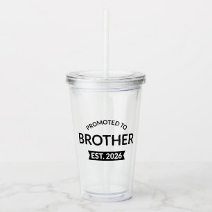 Gepromoveerd tot Broeder Est. 2026 II Acryl Drinkbeker