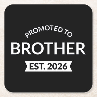 Gepromoveerd tot Broeder Est. 2026 II Vierkante Kartonnen Onderzetter