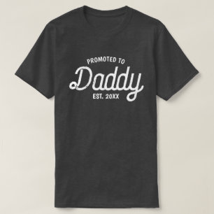 Gepromoveerd tot Daddy Est 2025 Houtskool Heather  T-shirt