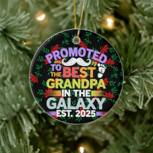 Gepromoveerd tot de beste opa in de Galaxy Keramisch Ornament