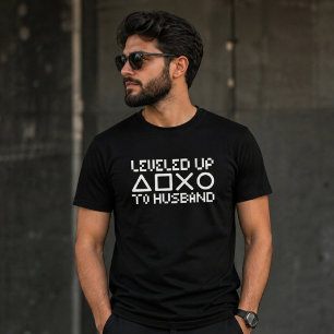 Gepromoveerd tot Echtgenoot Gamer Bruiloft T-shirt
