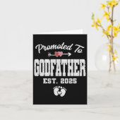 Gepromoveerd tot Godfather Est 2025 Funny First Ti Kaart (Gele Bloem)