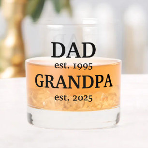 Gepromoveerd tot Grandpa Custom Baby Announcement Whisky Glas