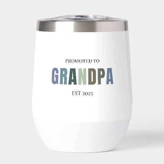 Gepromoveerd tot Grandpa EST 2025 | neutrale paste (Voorkant)