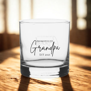 Gepromoveerd tot Grandpa EST 2025   Nieuwe opa Whisky Glas