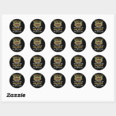 Gepromoveerd tot Great Aunt Again EST 2025 Zonnebl Ronde Sticker (Vel)