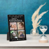 Gepromoveerd tot Great Grandma 4 Fotocollage Plaqu Fotoplaat (Zijkant)