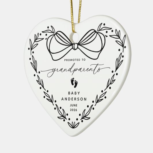 Gepromoveerd tot Grootouders Kerst Ornament (Links)