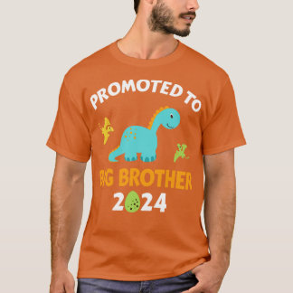 Gepromoveerd tot grote broer 2024 met dinosaurus n t-shirt