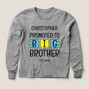 Gepromoveerd tot grote broer naam beste jaar blauw