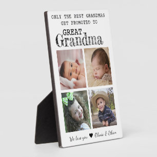 Gepromoveerd tot Grote Oma 4 Fotocollage Wit Fotoplaat