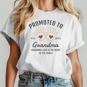 Gepromoveerd tot Oma Baby Handprints Oma Quote T-shirt
