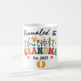 Gepromoveerd tot Oma Est. 2024 Grootouders BabyMug Koffiemok