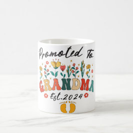 Gepromoveerd tot Oma Est. 2024 Grootouders BabyMug Koffiemok