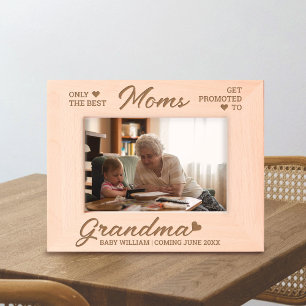 Gepromoveerd tot Oma Personalised Baby Gegraveerde Lijstjes