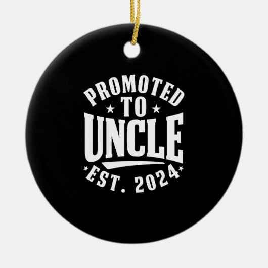 Gepromoveerd tot oom 2024 zwangerschap Aankondigin Keramisch Ornament (Voorkant)