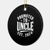 Gepromoveerd tot oom 2024 zwangerschap Aankondigin Keramisch Ornament (Links)