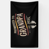 Gepromoveerd tot opa 2025 opa est 2025 spandoek (Verticaal)