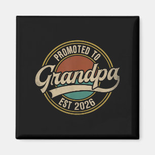 Gepromoveerd tot opa 2026 Nieuwe opa Baby Anno Magneet