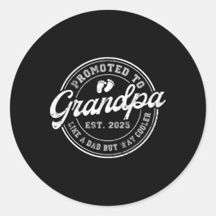 Gepromoveerd tot opa Est 2025 binnenkort opa Fa Ronde Sticker