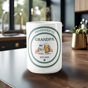 Gepromoveerd tot Opa Est. 2025 Koffiemok