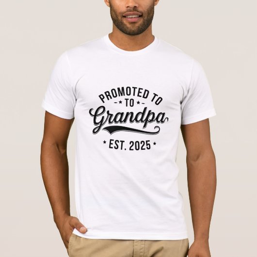 Gepromoveerd tot opa - zwangerschapsaankondiging c t-shirt (Voorkant)