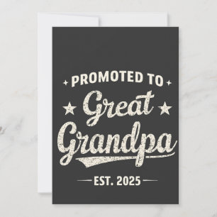 Gepromoveerd tot overgrootvader 2025 Familie Gift Kaart