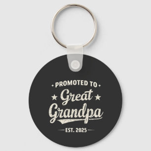 Gepromoveerd tot overgrootvader 2025 Familie Gift Sleutelhanger