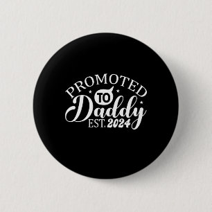 Gepromoveerd tot papa 2024 papa om te zijn ronde button 5,7 cm