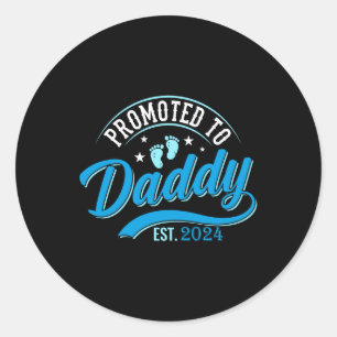 Gepromoveerd tot papa 2024 papa te zijn 2024 ronde sticker