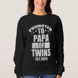 Gepromoveerd tot PAPA of Twins Family 2025 Baby sh Trui