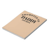 Gepromoveerd tot Papa Unieke Nieuwe Papa Verrassin Notitieblok (Gedraaid)
