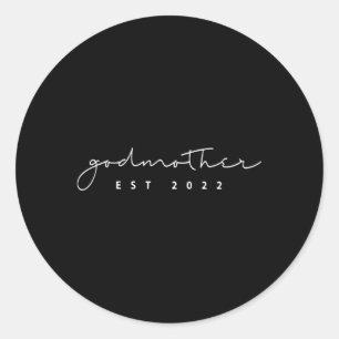Gepromoveerd tot peetmoeder EST 2022 zwangerschaps Ronde Sticker