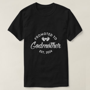 Gepromoveerd tot peetmoeder est 2024 Grappig nieuw T-shirt