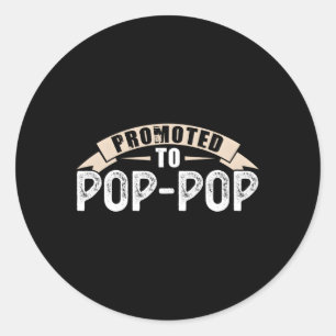 Gepromoveerd tot Pop-Pop opa Ronde Sticker