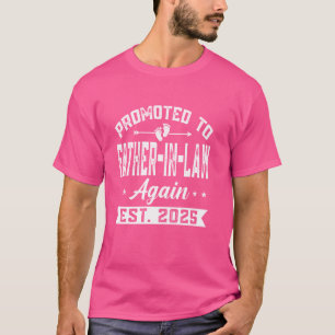 Gepromoveerd tot schoonvader opnieuw 2025 Zwangers T-shirt