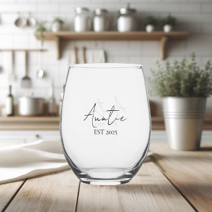 Gepromoveerd tot tante EST 2025 Elegante nieuwe Wijnglas Zonder Voet